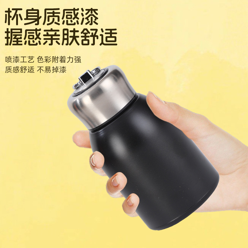 316不锈钢小胖丁保温杯高颜值学生可爱水杯户外便携式迷你口袋杯|undefined