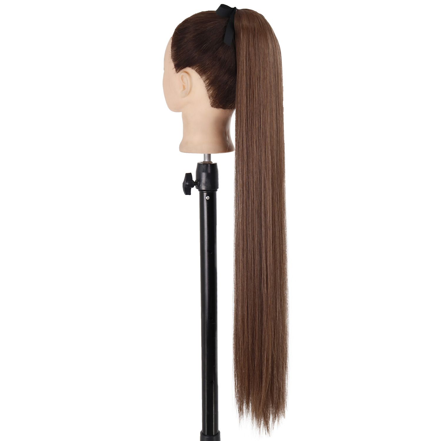 85CM correa de cola de caballo fibra química peluca damas 34 pulgadas extensiones de cabello recto
