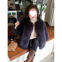 女童狐狸毛皮外套2024秋冬新款高级感宝宝冬加厚短款毛毛外穿衣