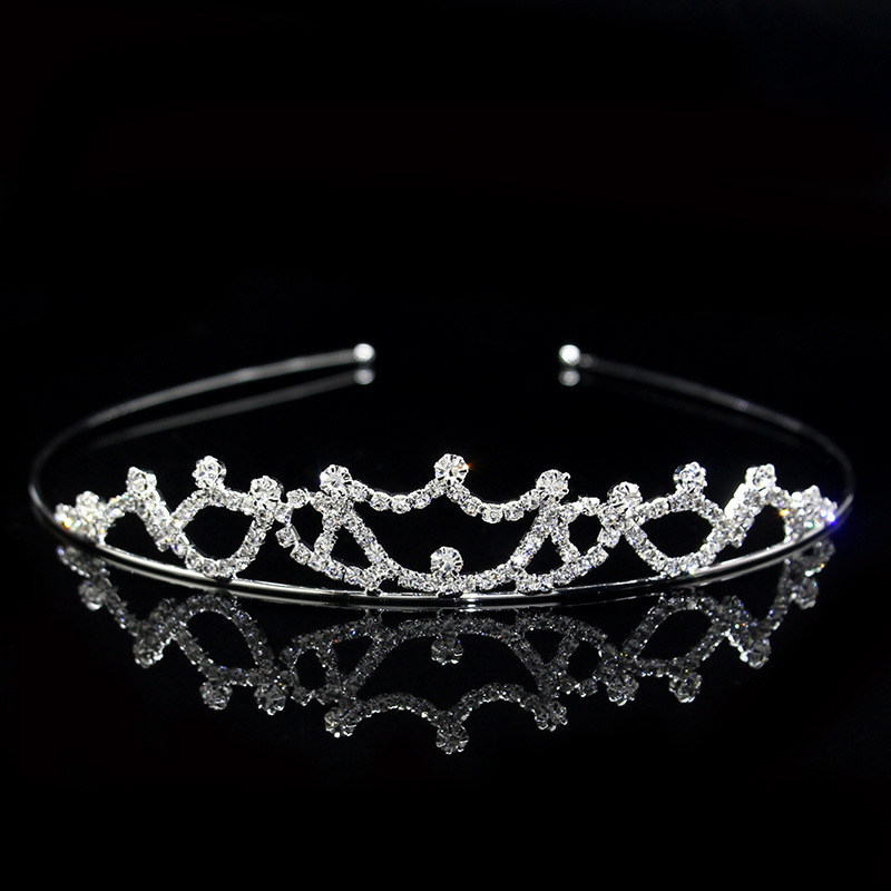 100g Weight Hair Band Hair Accessories Type 1 Piece Quantity Wedding, Banquet Occasion Rhinestone Material Crown Pattern Women's Gender Glam, Bridal Style Women's Glam Bridal Crown Rhinestone Hair Band 19