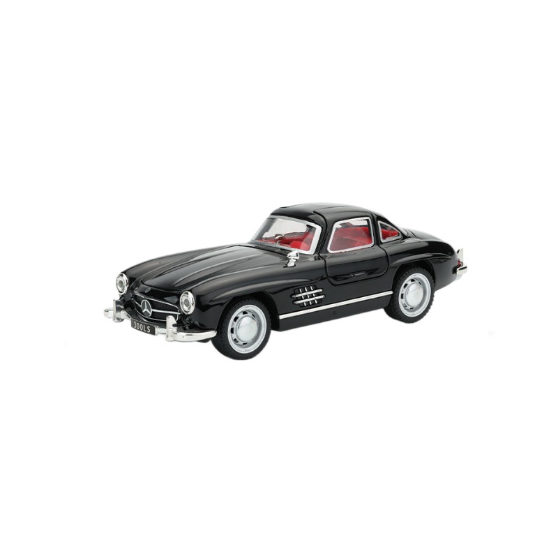 Zhongyuan Xinghejin modelo de coche 1 a 32 Daben 300SL coche clásico retroceso coche de juguete modelo de efecto de sonido
