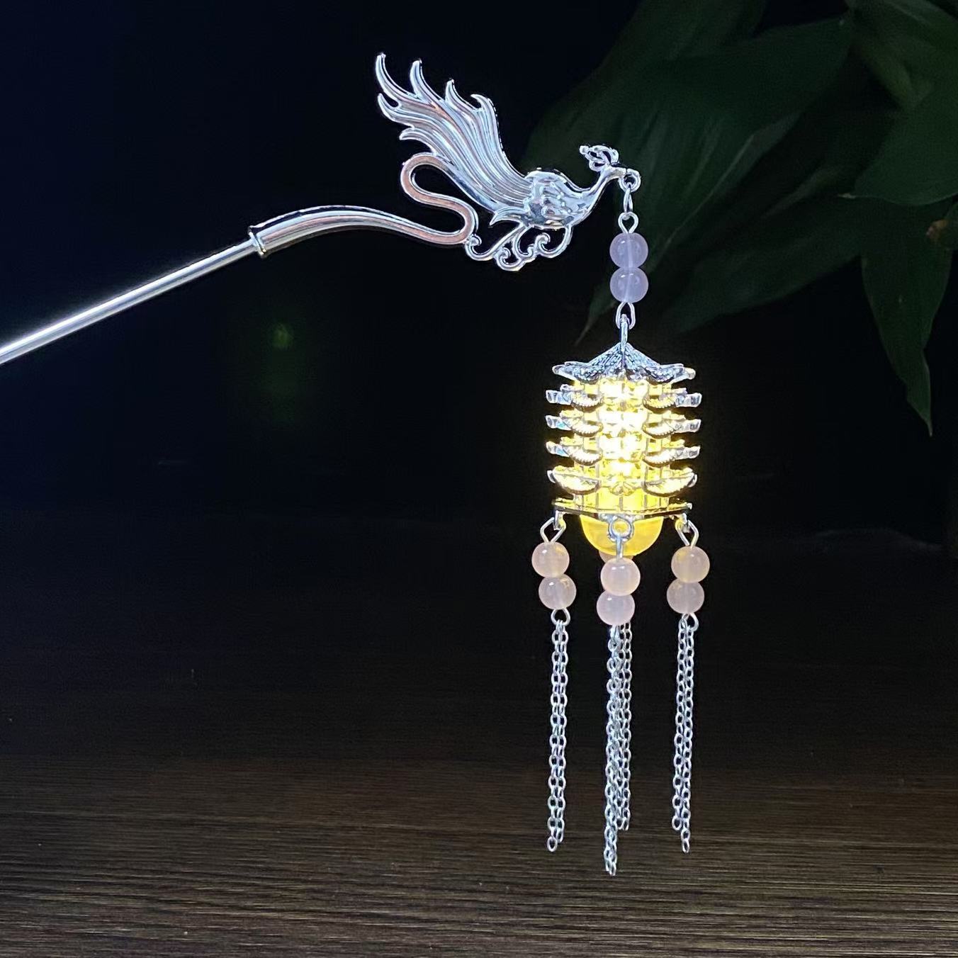 야광 랜턴 9808 실버(핑크)