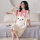 Wholesale nightdress women's summer short sleeve plus size dress loose cute girl thin home wear cross-border hot sale
