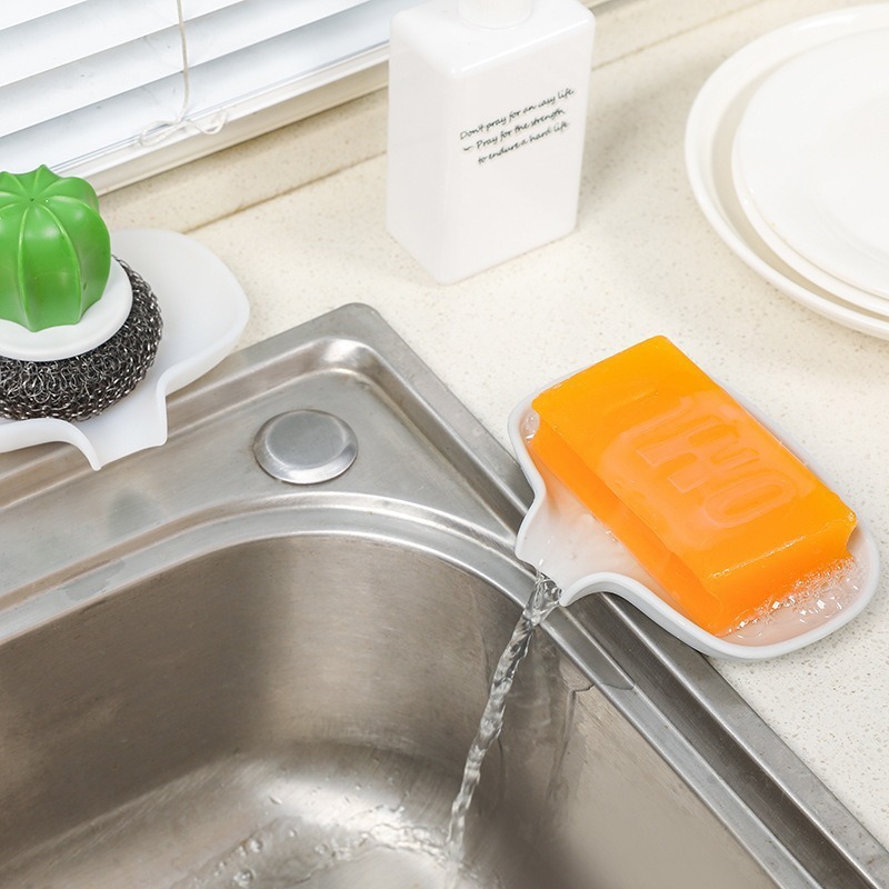 Caja de jabón de desviación caja de jabón de silicona drenaje caja de jabón de baño creativo para el hogar lavabo antideslizante drenaje jabón base en stock