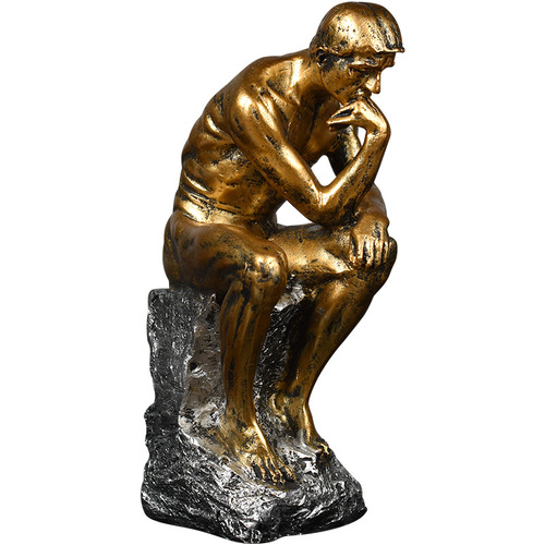 Thinker resin statue abstract figure sculpture art crafts ornaments home desktop wine cabinet window display