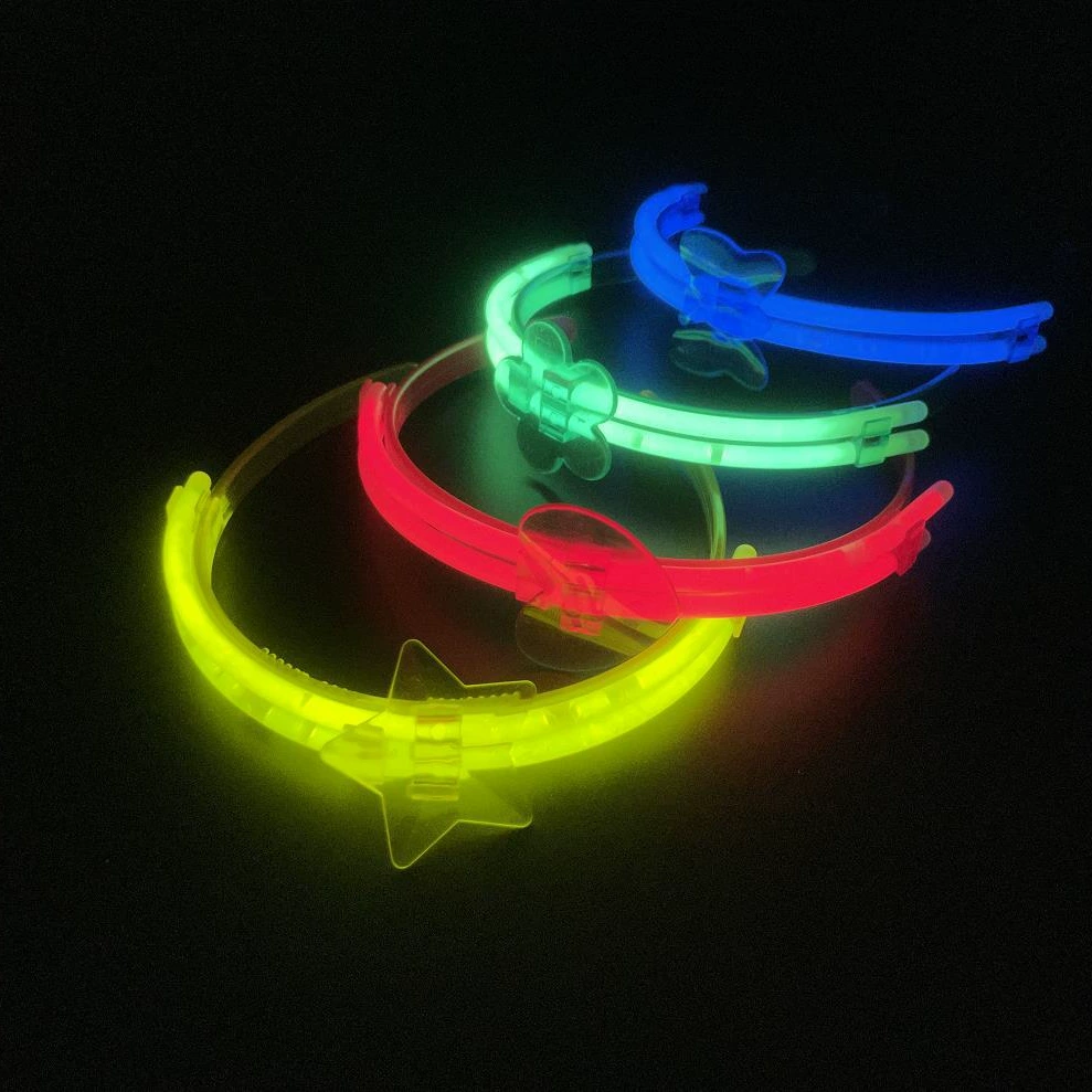 Светящаяся палочка для волос Карта в форме сердца Повязка на голову Головной убор Рождество Хэллоуин Фестиваль призраков Вечеринка Концерт