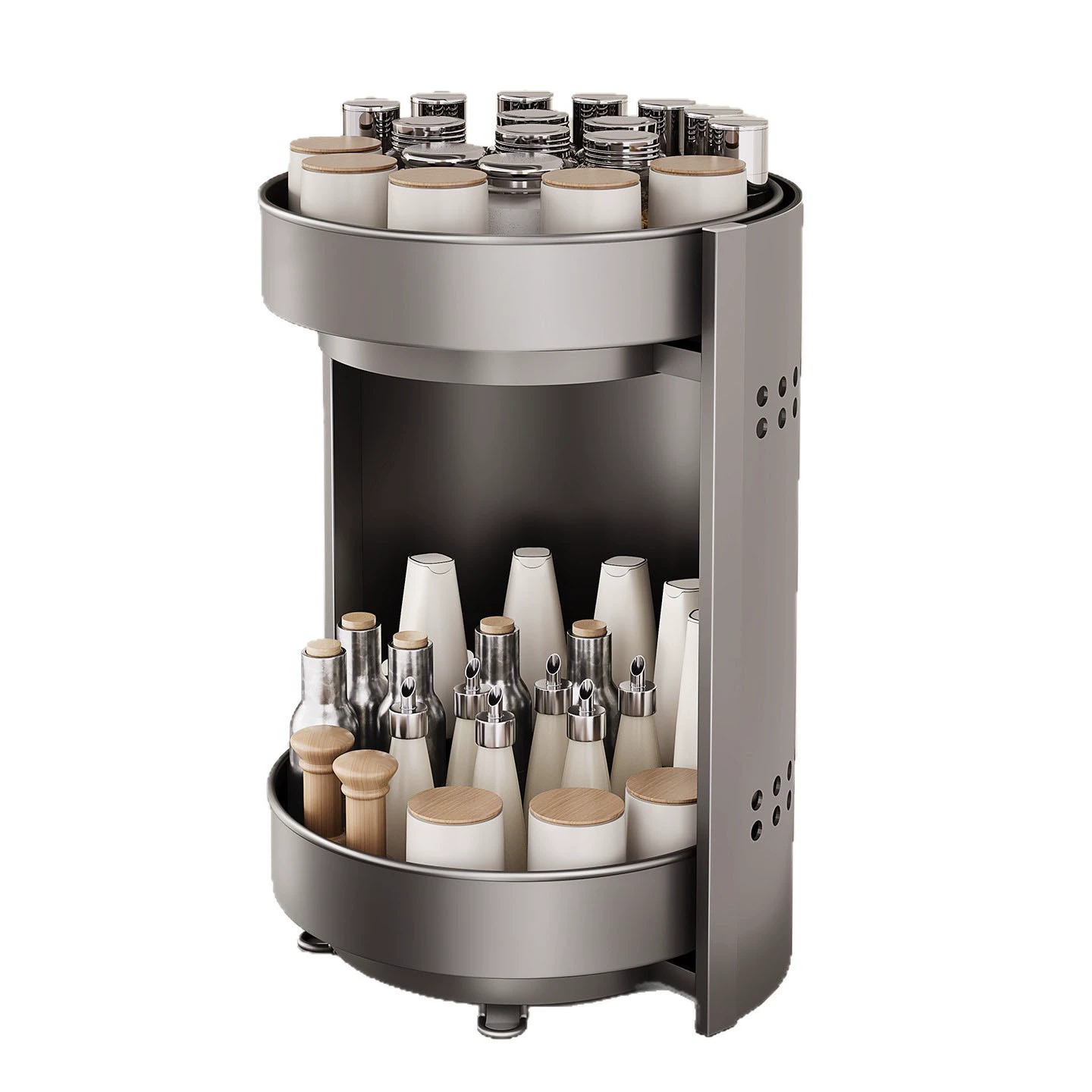 Storage Rack Countertop Rotating Home from Yomiego