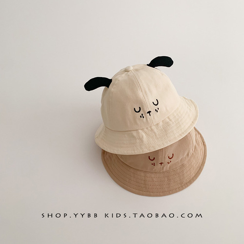 Baby hat Korean style spring and autumn thin section cute super cute fisherman hat boys and girls sun protection baby basin hat trendy