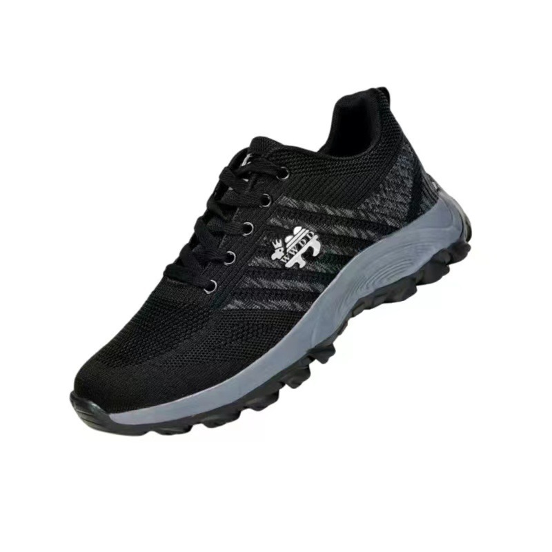 Nuevos zapatos de senderismo de tamaño 45 transpirables de malla para hombres, ligeros, antideslizantes y resistentes al desgaste, zapatos para caminar de mediana edad y ancianos, zapatos bajos y pegajosos