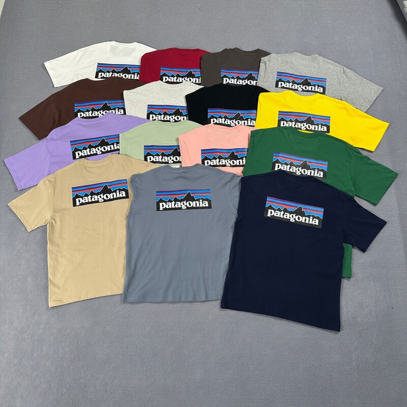 15 Colors of High-Quality American-Style Pata P6 Pure Cotton Short-Sleeve Unisex Couple's 240g Crew Neck T-Shirt, Loose Fit, Trendy