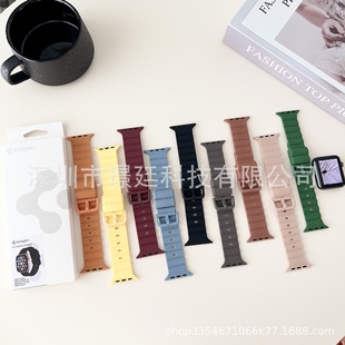 Suitable for apple Down Vest with Same Color Buckle Silicone Strap apple watch8/SE/7/6/5/4/3/21