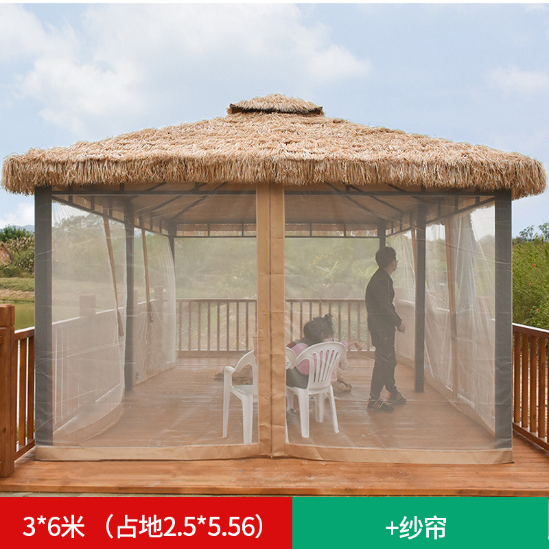 3* 6m 파빌리온 + 거즈 커튼(많은 사람들을 수용할 수 있는 초대형 공간)