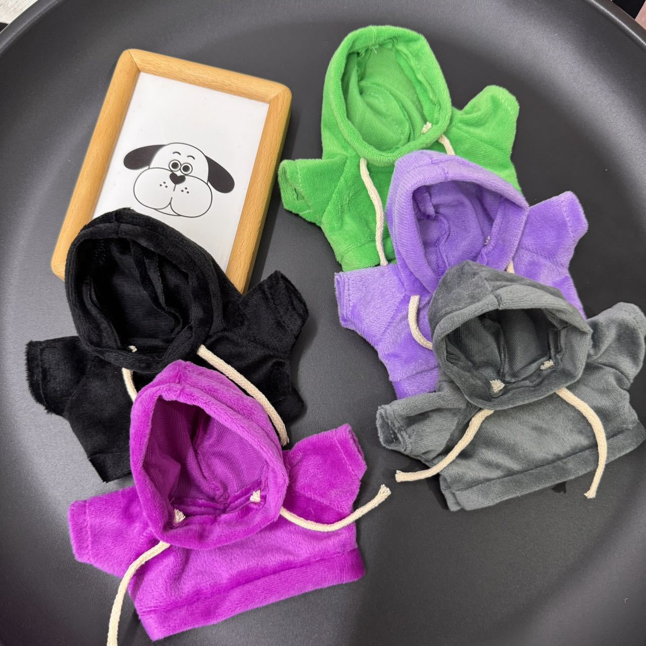 A155狗狗娃衣纯色公仔服饰卫衣毛绒玩具狗狗狗配饰穿搭衣服保暖