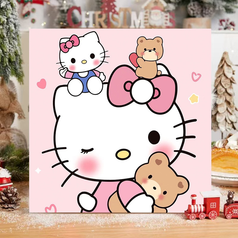 子猫デジタル油絵 diy 着色かわいい漫画動物手作り子供のシンプルな油絵装飾卸売|undefined