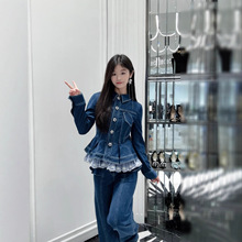 拉家同款2025秋新款复古韩系钉珠外套塔克褶背带蓬蓬连衣裙背心裙