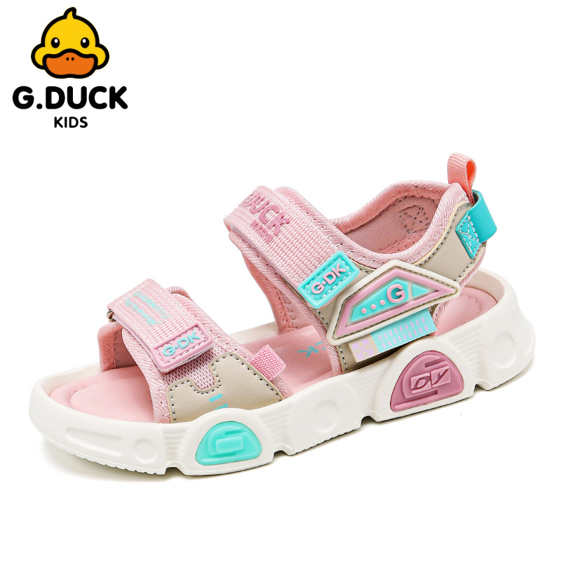 Zapatos de playa de la marea de niños nuevos zapatos de playa de verano ocio playa 661252025 niño amarillo pequeño y mediano pato deportivo frío