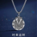 Full rhinestone fortune turn + 3.0*70cm pearl chain
