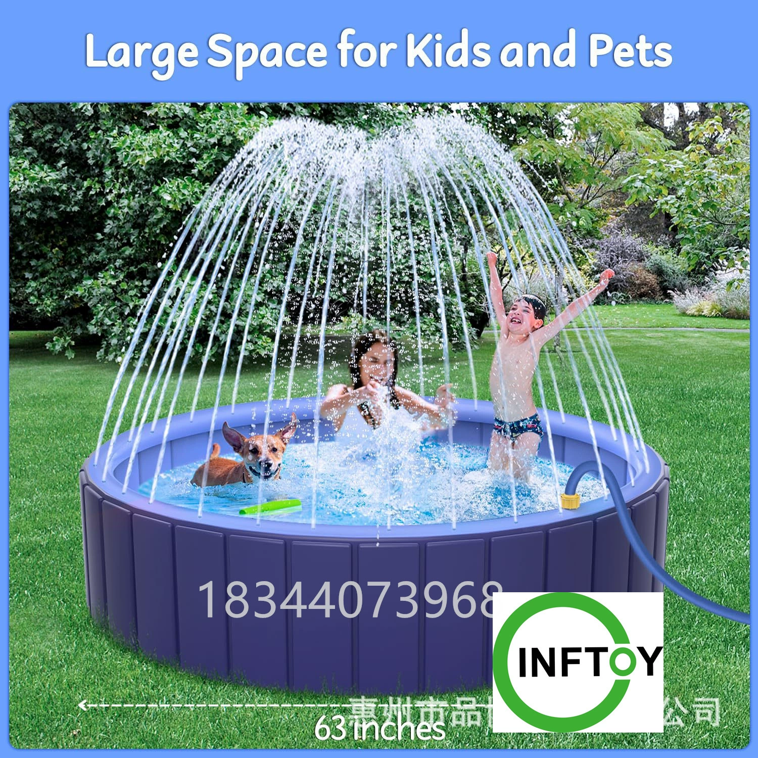 Сбрызги воды складной бассейн для домашних животных на заднем дворе газон Портативный кошачий и собачий фонтан ПВХ ванны для хранения Чистый бассейн