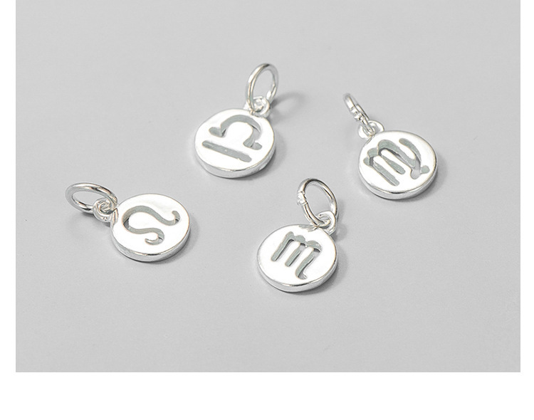 1g Weight Pendant Jewelry Making Type 8.2mm Diameter, Diameter 9.2mm Jewelry Making Size 1 Piece 8.2mm Diameter Diameter 9.2mm 925 Sterling Silver Constellation Pendant DIY Silver Accessories