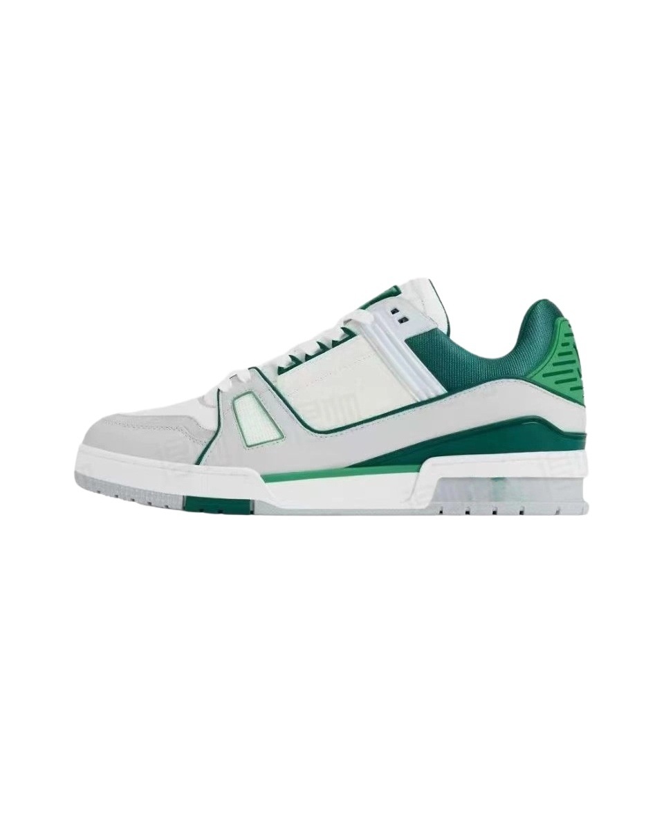 Louis Vuitton Trainer Low White Green Grey 1ABFB1