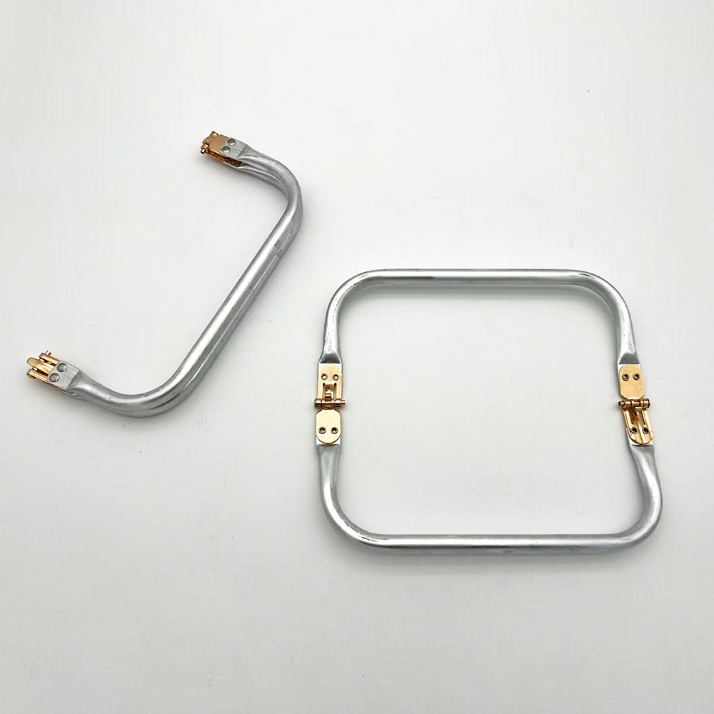 In stock: abrazadera de tubo de aluminio abrazadera de tubo de aluminio abrazadera de oro cuadrada abrazadera de oro abrazadera de bolso de mano decoración abrazadera de tubo de aluminio manganeso hardware