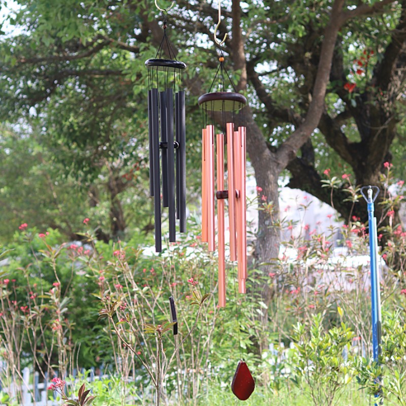 Amazon Supply Aluminum Tube Wind Chime Waterproof Pine Classic Matching Music Chime Aluminum Products Suspended Sound New Version