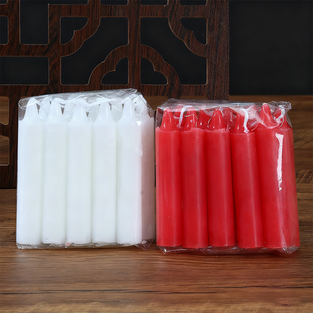 Mini small candle red and white long pole candle ordinary lighting…