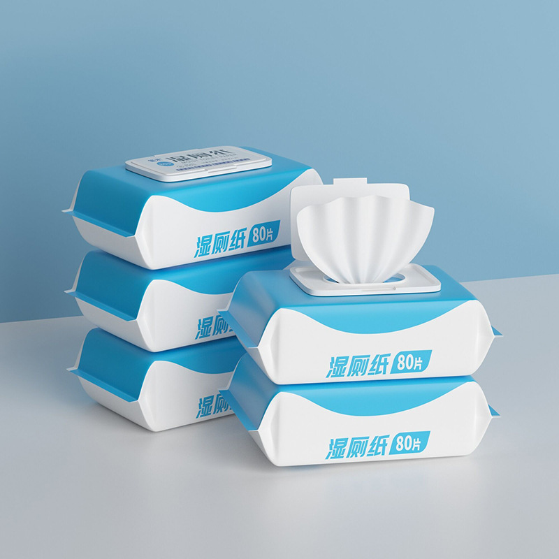 Wet toilet paper manufacturer wholesale 80 pieces of toilet paper for home use, independent large pack of fart wipes, wet toilet wipes, cleaning wipes