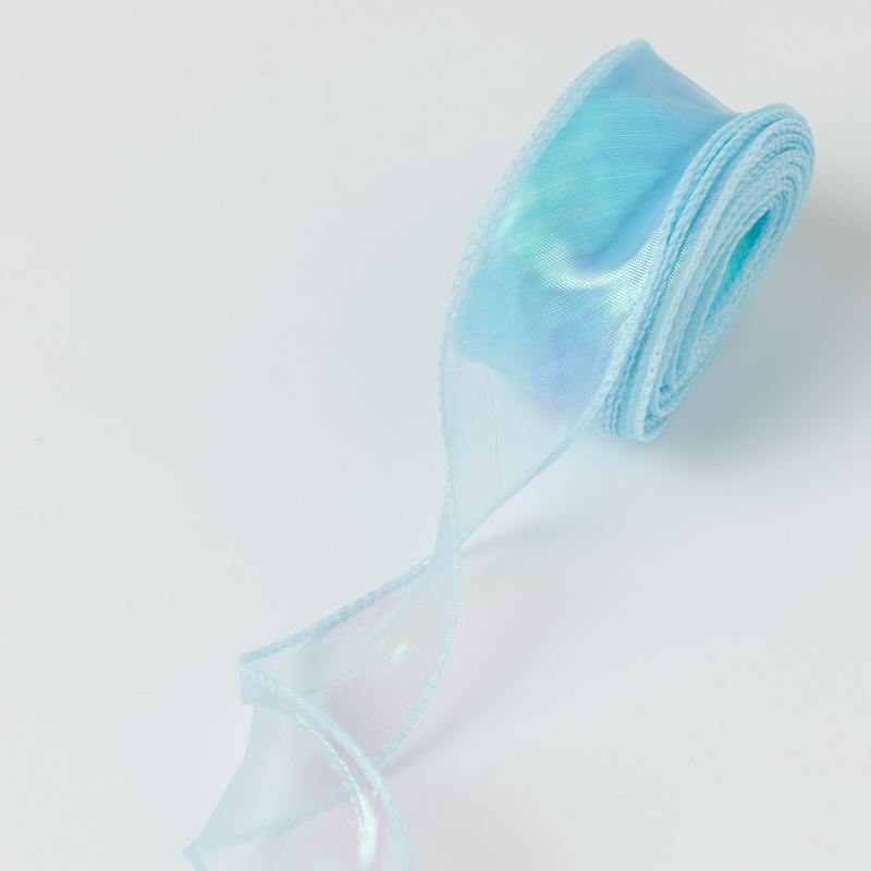 Cinta floral al por mayor 4cm borde dorado colorido ramo arco onda hilo llano cinta flor material de embalaje