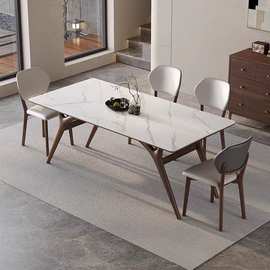 北欧实木餐桌椅现代简约白蜡木长方形家用小户型大户型餐桌椅组合