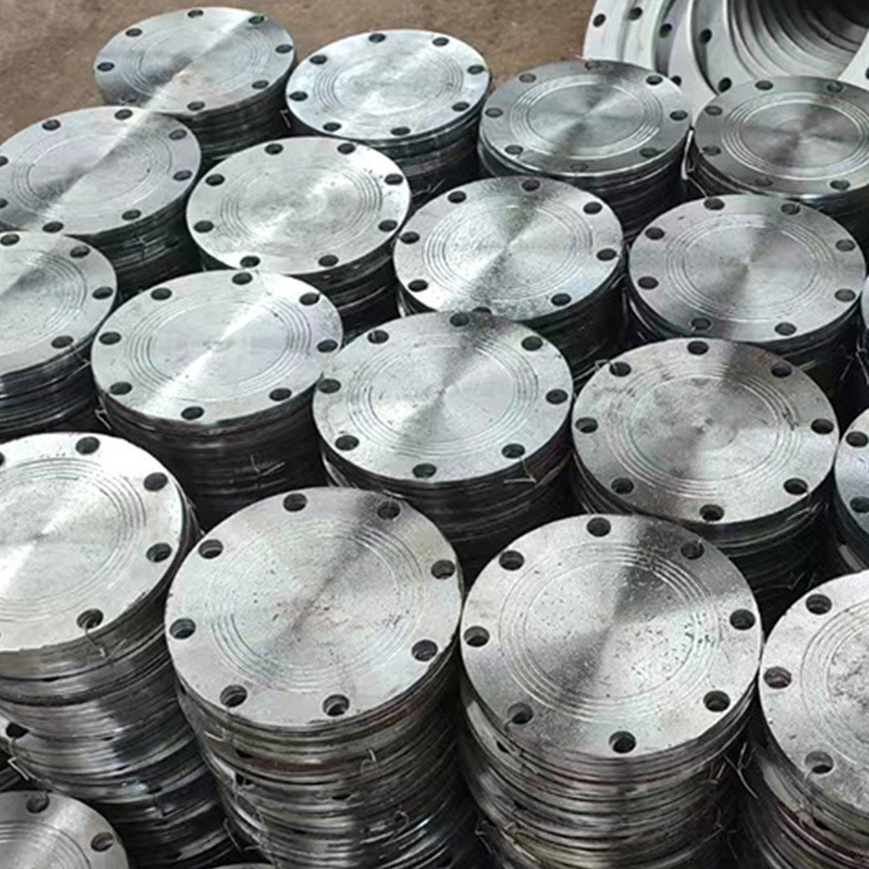 碳钢法兰毛坯冲压圆饼锻打法兰毛坯盲板铁饼冲压件垫盲板锻打法兰