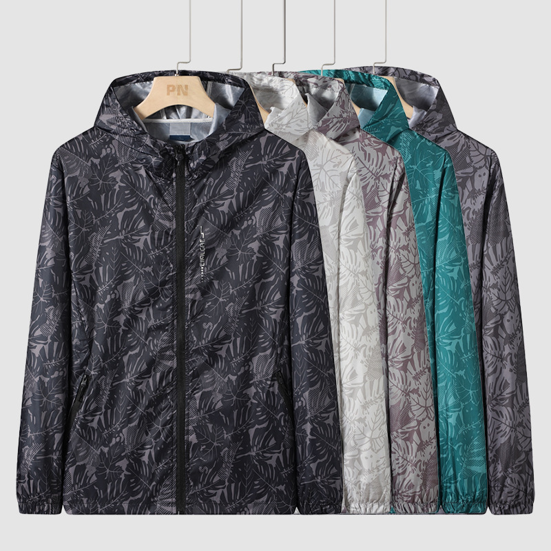 511 Summer Sun Protection Clothing for Men and Women, Thin Zipper Hooded Loose Casual Anti-Uv Clothing Jacket