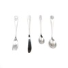 Tableware for elderly for feeding stainless steel for elementary school students, set, 4 pieces