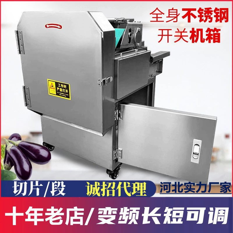 Полностью автоматическая овощерезка многофункциональная небольшая коммерческая столовая нарезка зеленого лука, нарезанная зеленым луком, квашеная капуста, измельченная чили