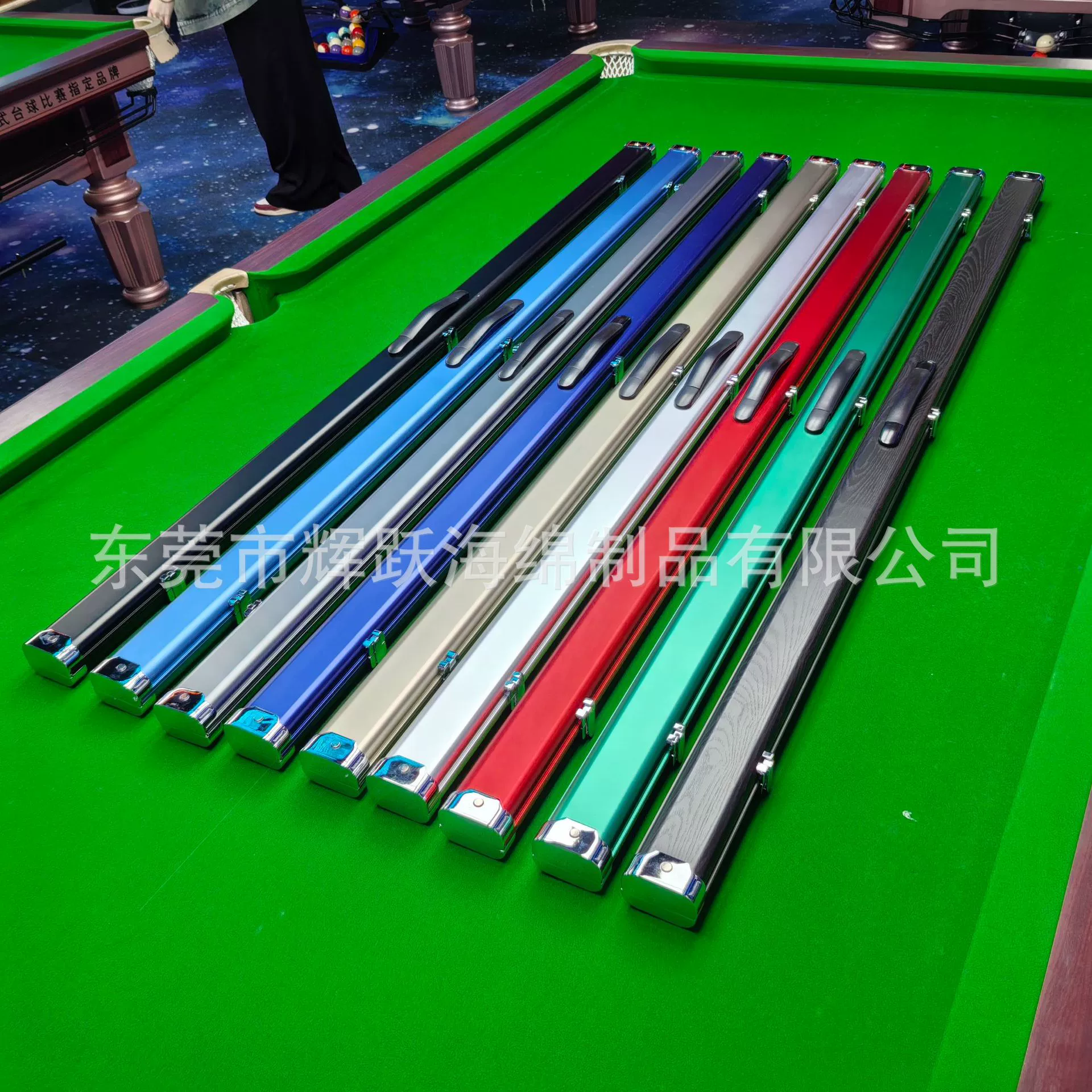 Кейс для бильярдных киев из алюминиевого сплава с двумя отделениями, защита для киев 3/4-х сторон, кейс для снукера и бильярда