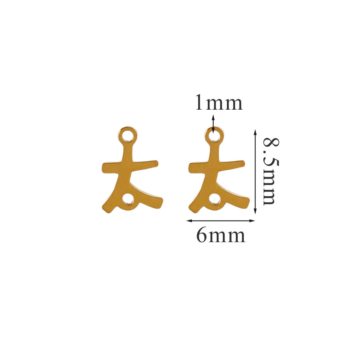 Acero inoxidable decoración de Año Nuevo colgante colgante colgante joyería DIY accesorios felicitaciones aretes collares ricos