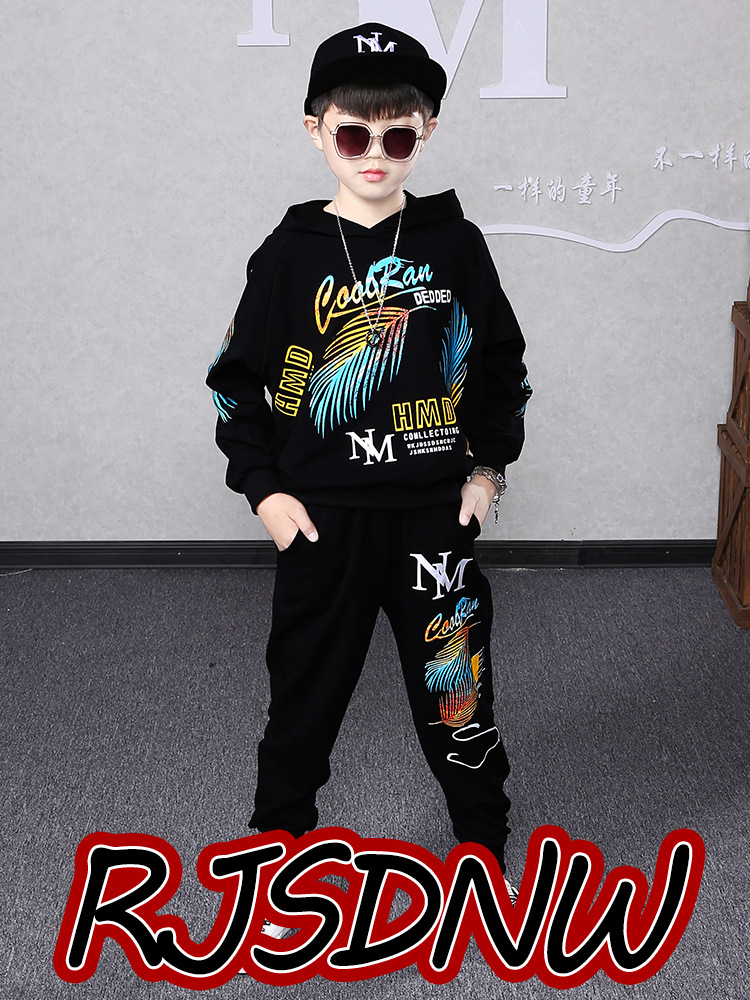 Children's Boys' Autumn Set 2023 Korean Edition New Middle Big Boys Fashion Handsome Street Dance Sports and_voghion.com