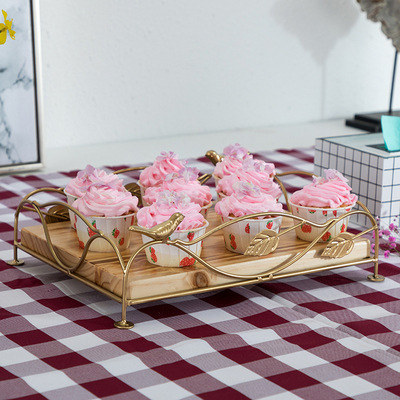 Soporte de la torta de madera soporte de postre soporte de exhibición decoración de la boda Europea accesorios multi-capa bandeja merienda soporte traje image 15