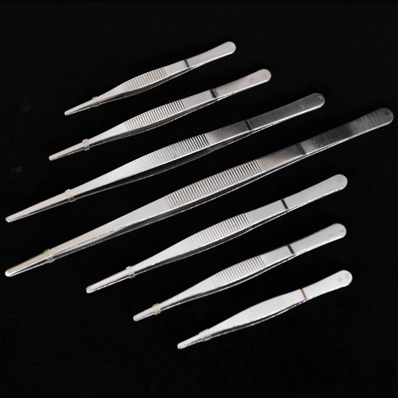 Medical stainless steel tweezers thickened and hardened oblong head…