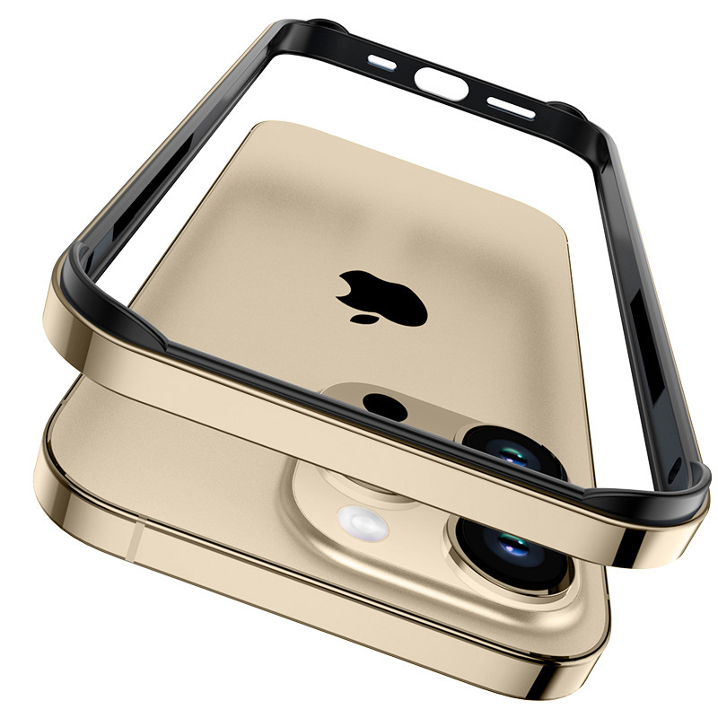 iPhone16promax対応 シリコンメタルフレーム 四隅保護 耐衝撃ケース Apple17対応 15対応|undefined