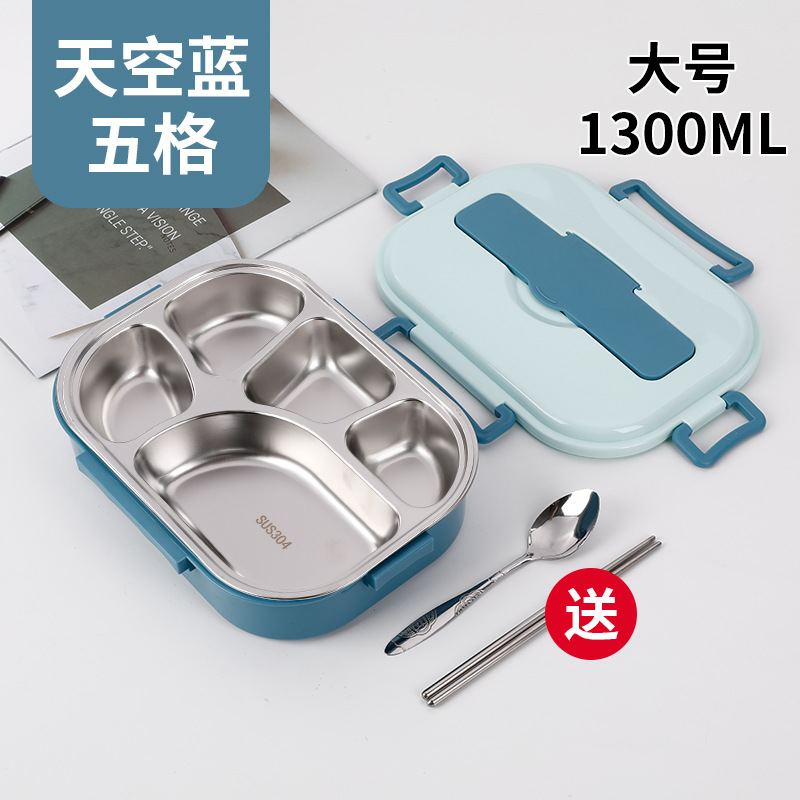 Caja de almuerzo aislada portátil de gran capacidad compartimento de estudiante de trabajador de oficina caja de almuerzo sellada sin olor caja de embalaje multi-especificación