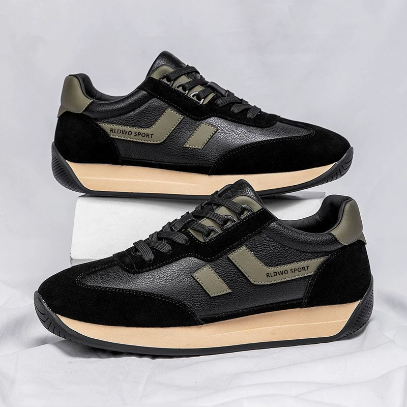 Весенний новый бег A-Gump повседневная спортивная обувь мужская обувь с толстой подошвой нескользящая черная обувь