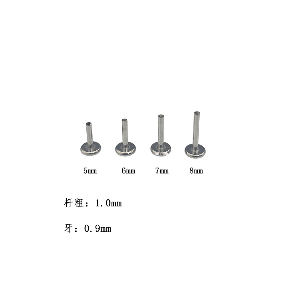 Smtnek astm F-136インプラントグレードチタン合金内歯リップスティックピアスロッドアクセサリーアクセサリー