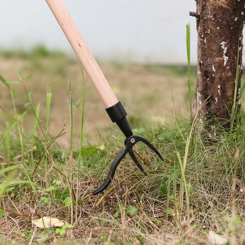 Cross-border new style bend-free standing manual weeding shovel to pull grass root remover garden weed remover root remover