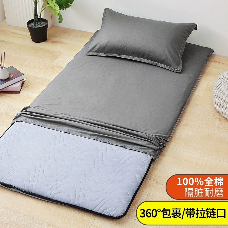 Funda de colchón de algodón 100% funda de edredón dormitorio de estudiantes funda protectora de colchón con todo incluido funda de cojín funda de edredón funda antipolvo