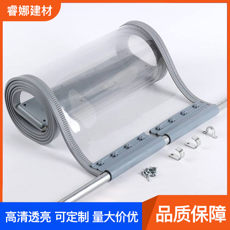 穿杆式磁吸软门帘厂家供应超市隔断帘批发商用透明磁吸挡风软门帘