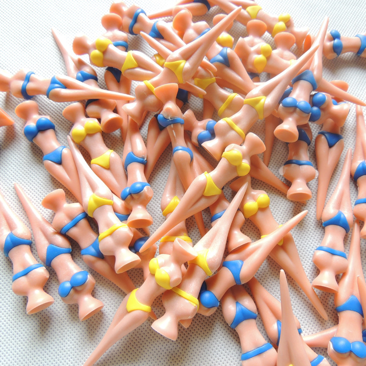 Golf Tee sexy bikini modelo belleza uñas de plástico bola de uñas diversión moda bola asiento