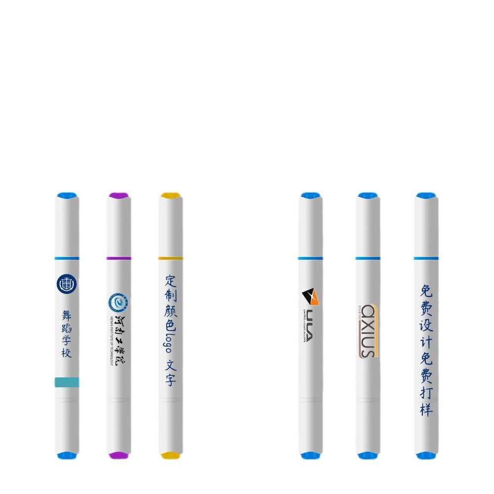 Personalizada doble cabeza acrílico logotipo pluma personalizada fuente de fábrica pintura pluma acrílico pluma BSCI fábrica