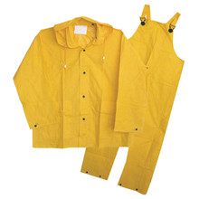 可脱卸帽子PVC套装工人背带裤分体雨衣革劳保防水贴布雨衣