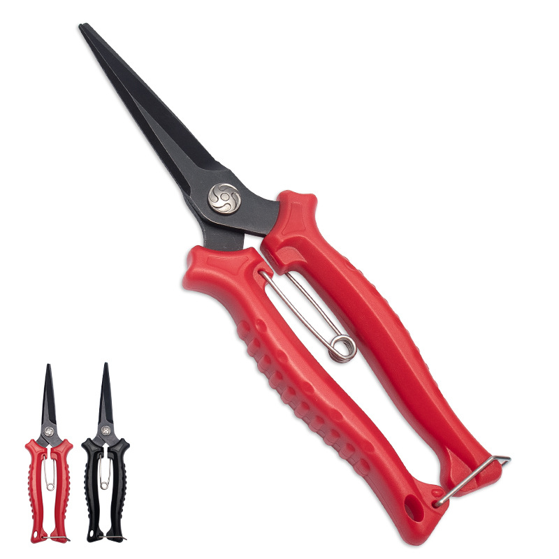 厂家批发现货园林修枝剪刀 发黑剪多用途园艺果蔬采摘剪刀